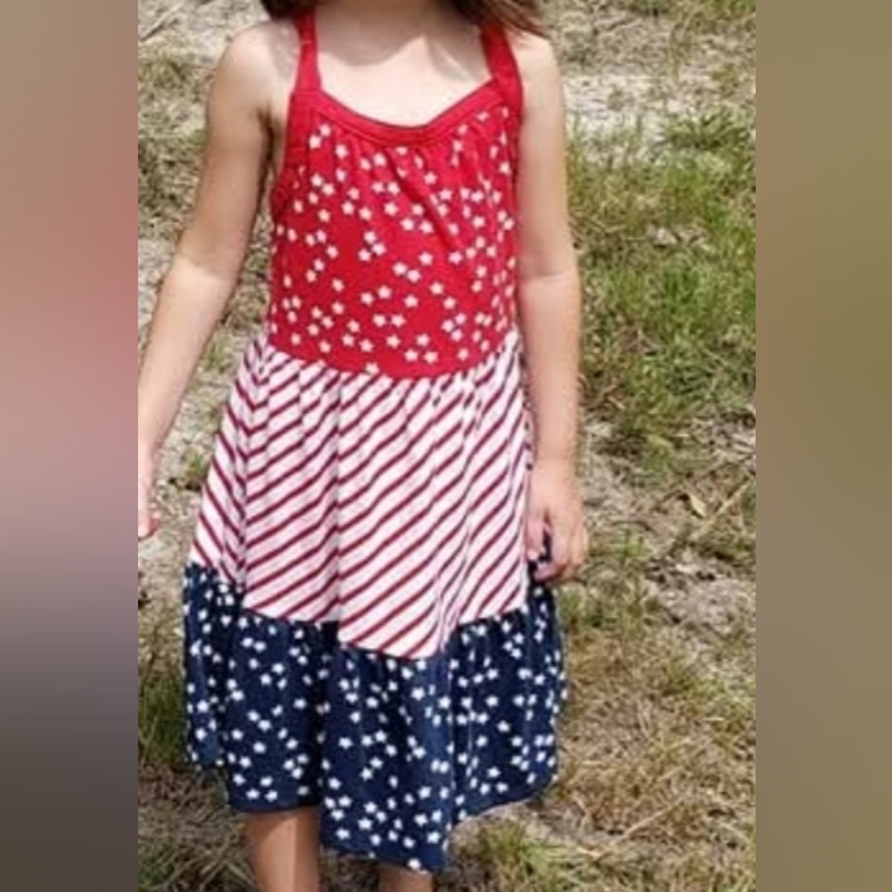 Jumping Beans Red,Blue and White Dress